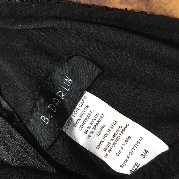 B Darlin | Crochet Lace Halter Dress Black - Picture 6 of 6